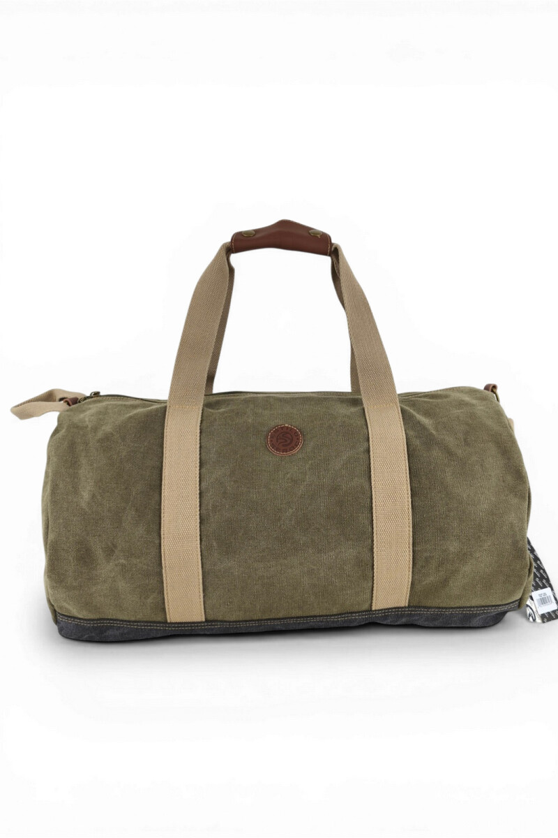 Bolso tubo de lona Verde