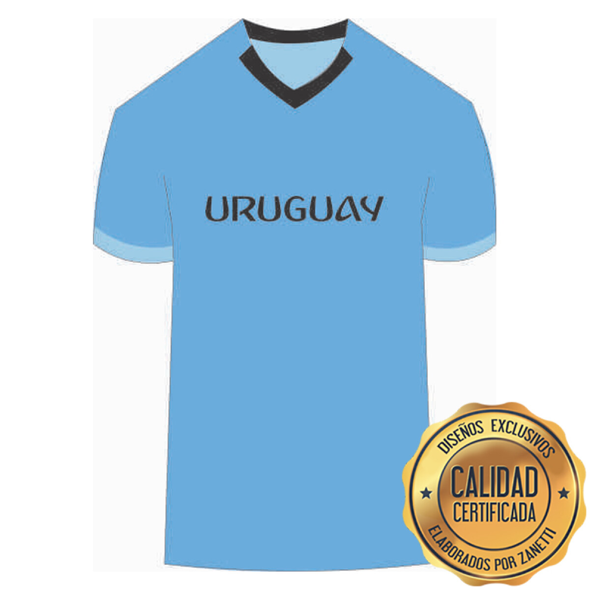 Lámina Uruguay - Camiseta Celeste Frente 