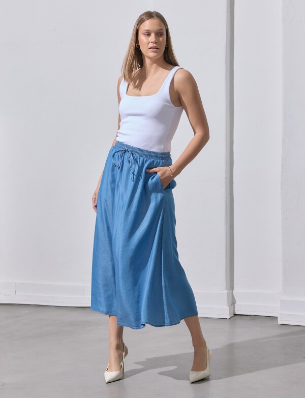Falda Maxi Lyocell Cordel JEAN CLARO