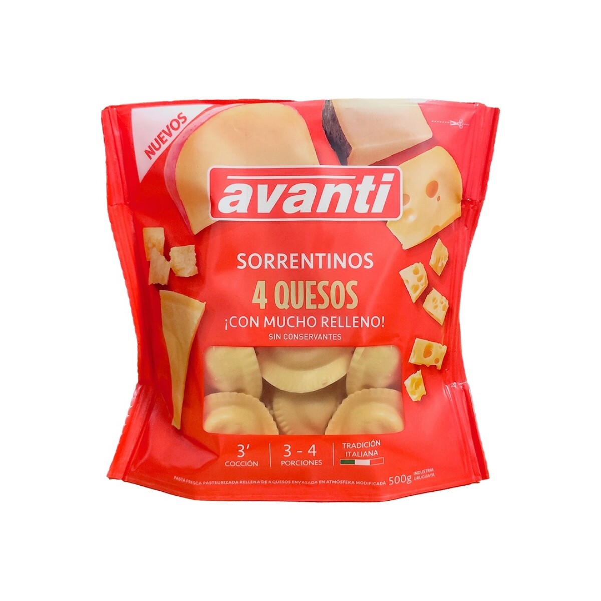 AVANTI SORRENTINOS 4QUESOS 500GR 