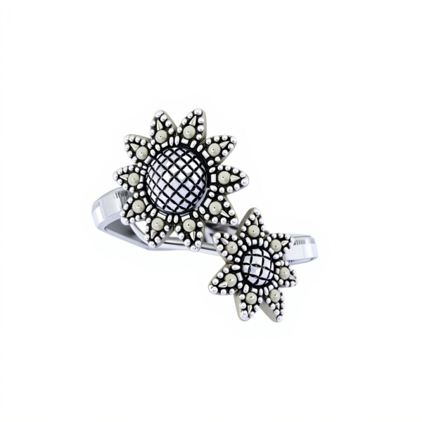Anillo Flor-Plata 925-Piedra Zirconia-AN3198 conpiedra