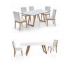 MESA COMEDOR - PATAS MADERA - TAPA LACA OFF WHITE C/VIDRIO MESA COMEDOR - PATAS MADERA - TAPA LACA OFF WHITE C/VIDRIO