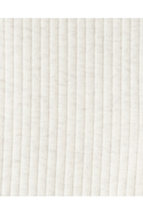 Set dos piezas de algodón, pantalón acanalado y buzo, crema Sin color