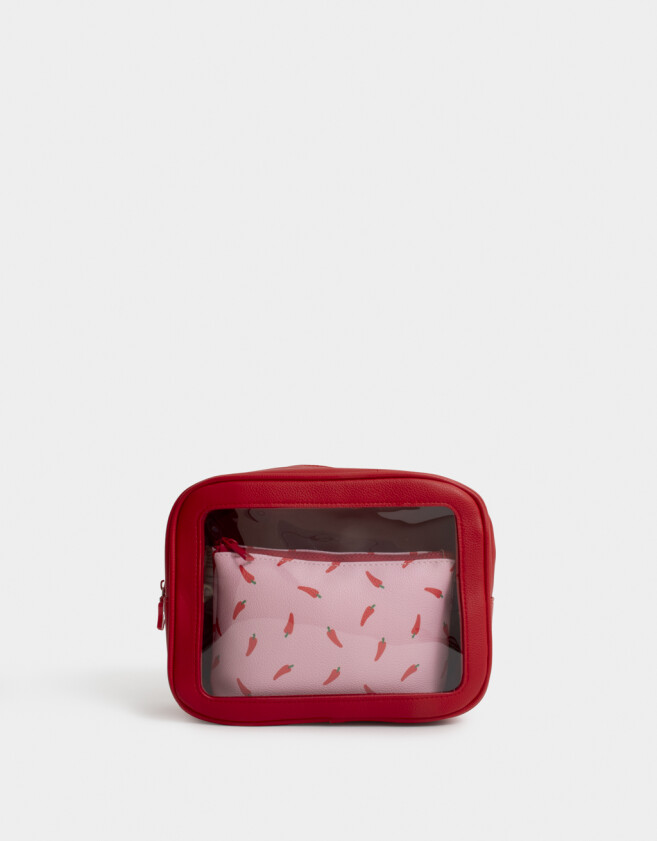 Porta Cosméticos Set De Portacosméticos - Rojo Medio