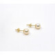 6 Mm Caravanas Oro 18K Y Perlas De Cultivo 6 Mm Caravanas Oro 18K Y Perlas De Cultivo
