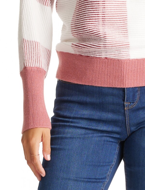 Buzo Dolman Lineas ROSA/MULTI