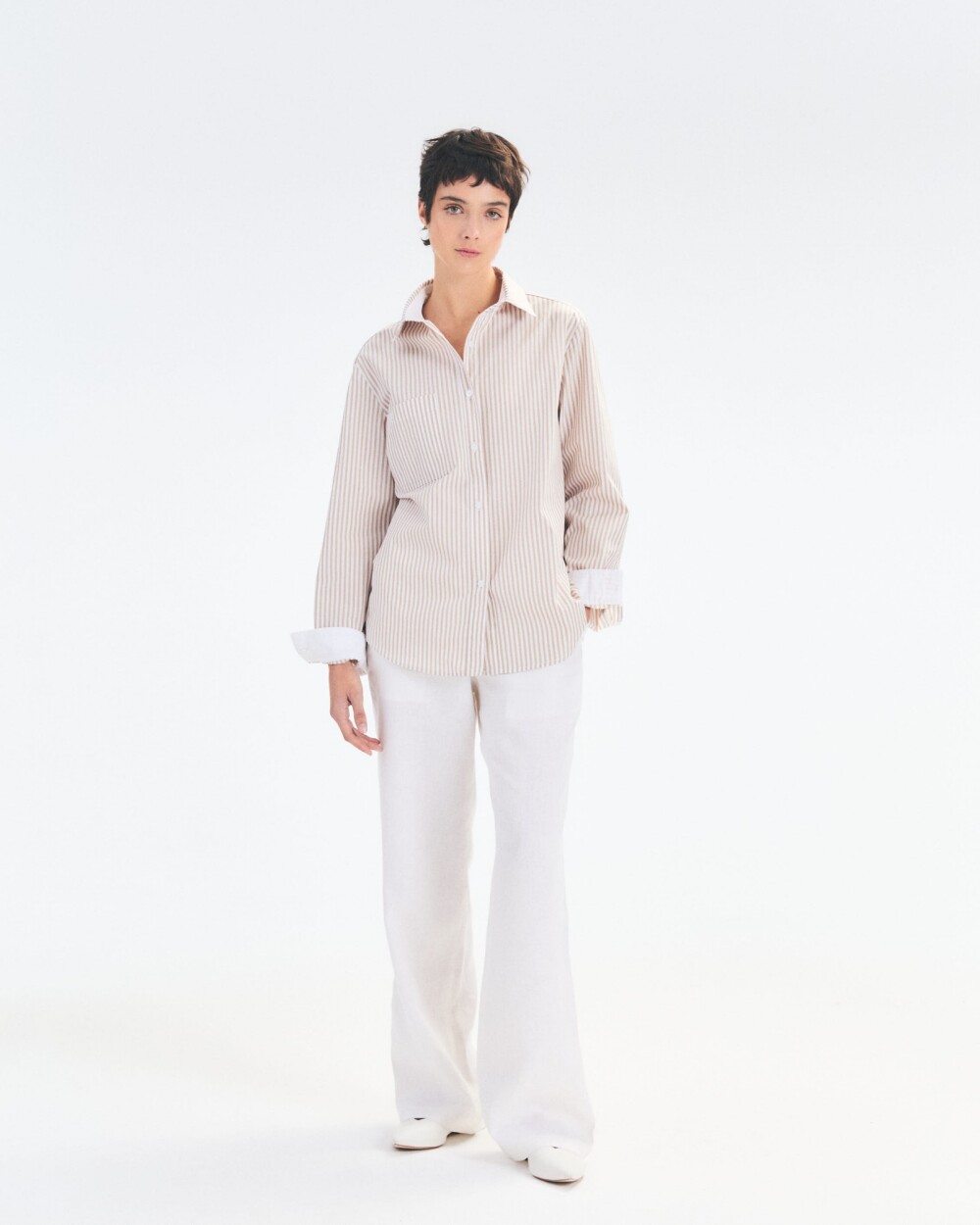 Camisa Strip Camel