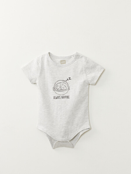Body manga corta Grogu Gris