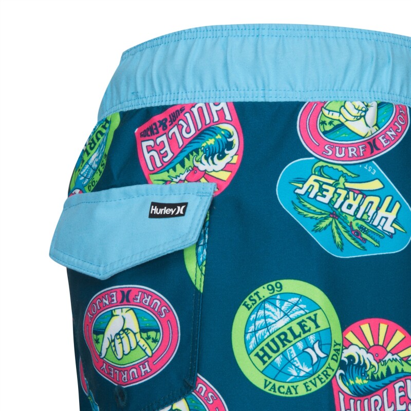 Short Travel Patch Pull On Swim de Niños Azul