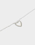 Cadena Corta con Dije Premium Gold Cadena Corta Con Dije Corazón - Plateado