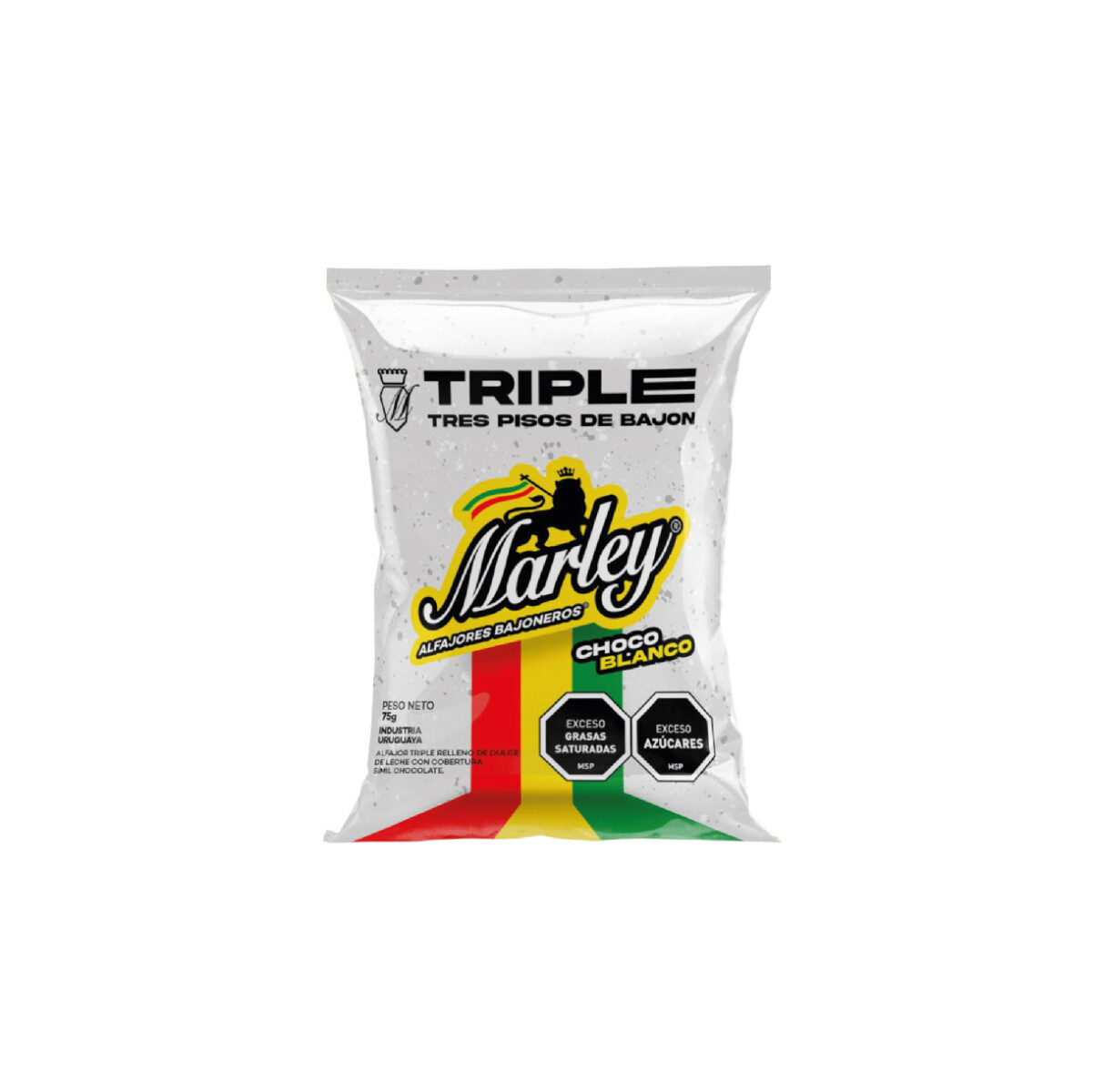 ALFAJOR MARLEY TRIPLE CHOCOLATE BLANCO 100GRS DISPLAY 10PCS 