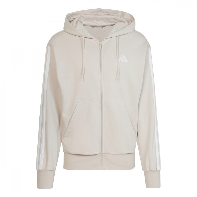 Abrigo Essentials Three Stripes French Terry Fullzip de Hombre Morado