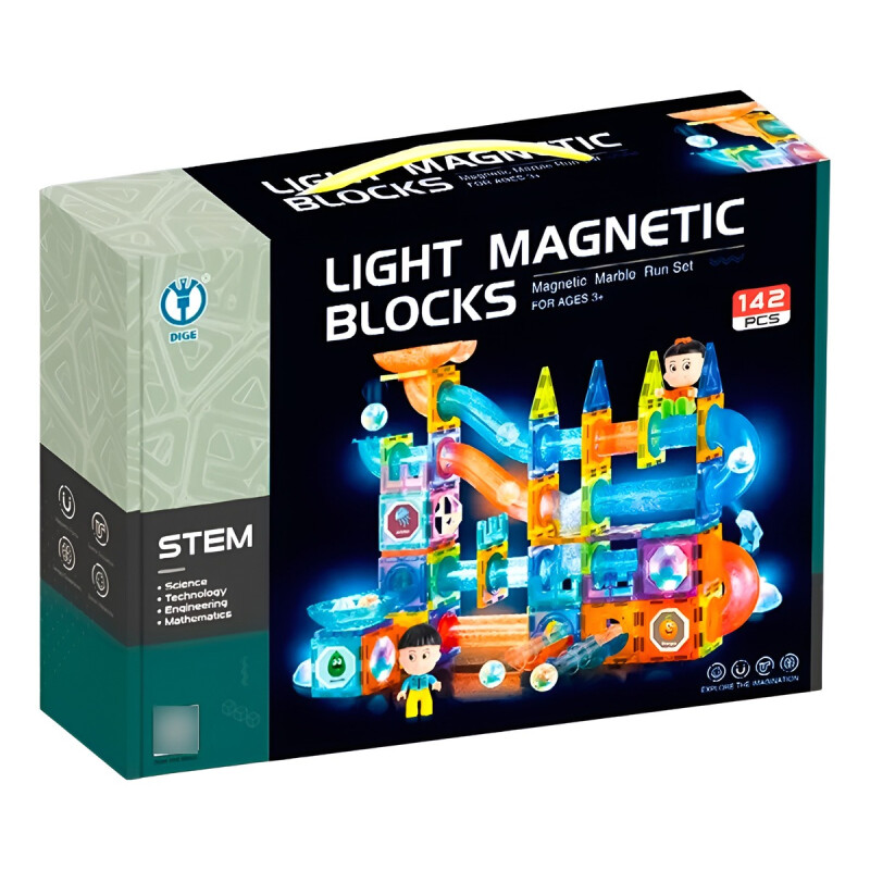 JUEGO DE BLOQUES MAGNETICOS 142 PZS INFANTIL C / LUZ CONSTRUCCION JUEGO DE BLOQUES MAGNETICOS 142 PZS INFANTIL C / LUZ CONSTRUCCION