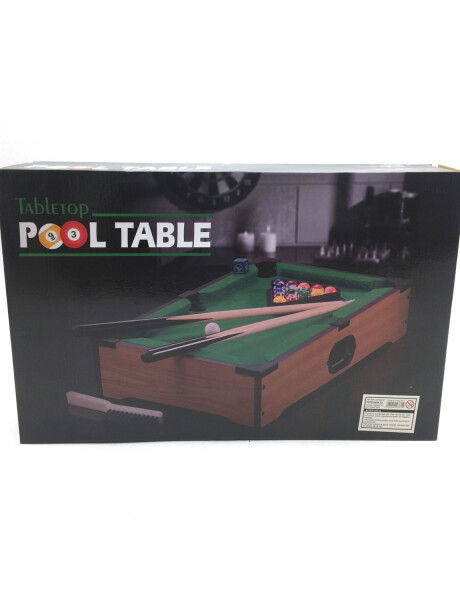 Pool de mesa completo en madera con accesorios Pool de mesa completo en madera con accesorios