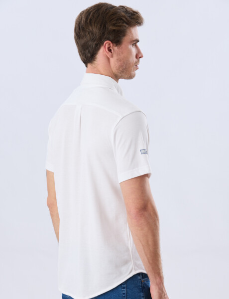 CAMISA LISA PIQUÉ Blanco
