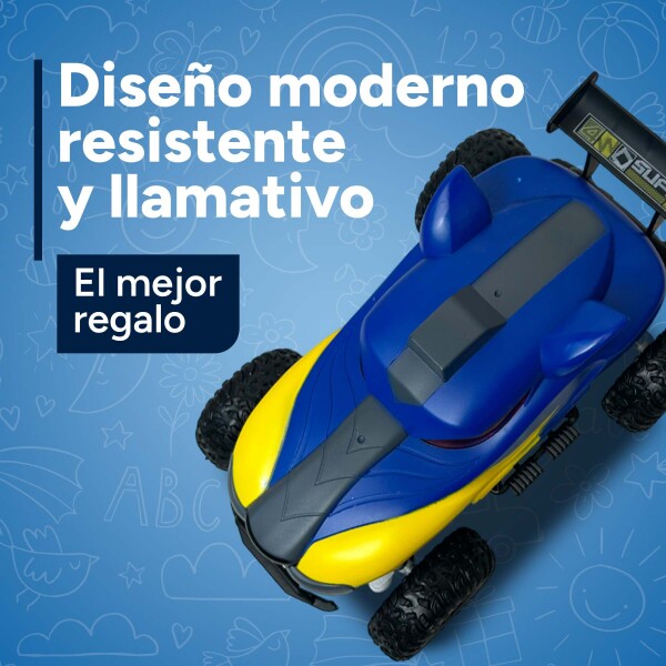 Auto A Control Remoto Recargable Monster Todo Terrreno Atrix Color Azul