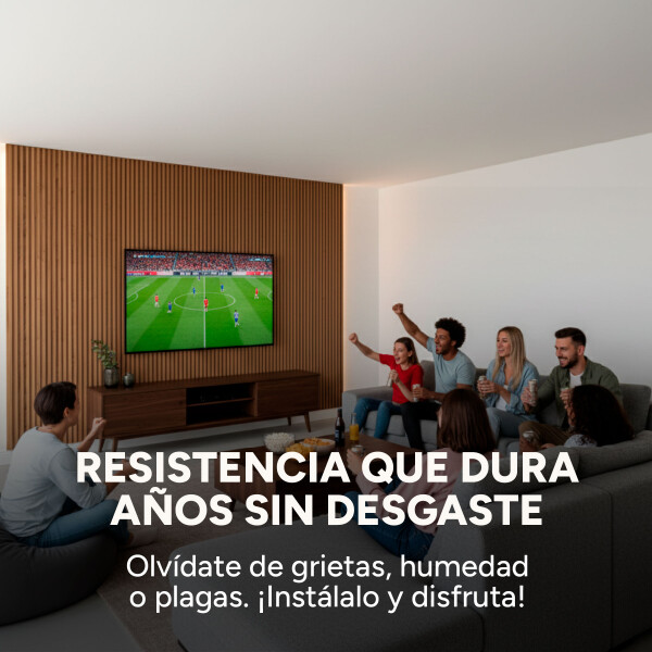 Revestimiento Wpc Simil Madera Wall Panel Lambrin 2.90x16.7 Color Marrón Madera 2