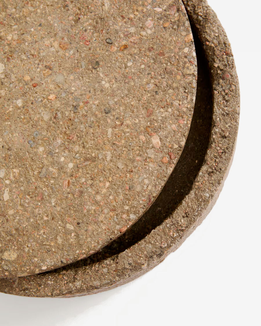 Caja decorativa de piedra Mirani Ø 23 cm