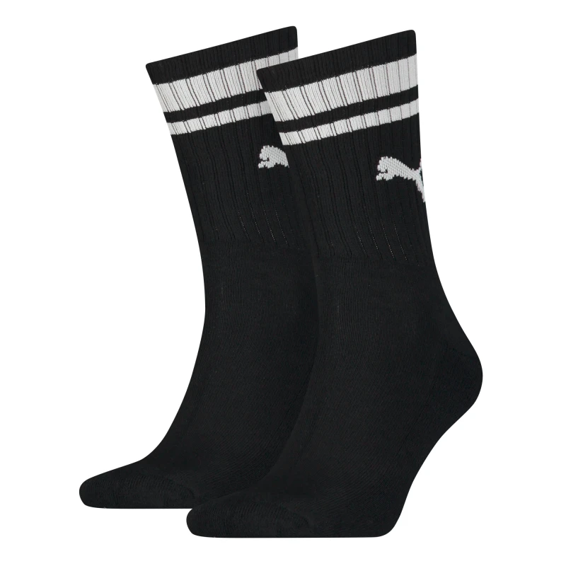 Medias Media larga Heritage Stripe Unisex Negro