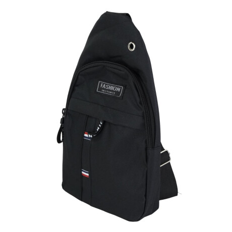 Mochila cruzada tipo bandolera de lona negra Mochila cruzada tipo bandolera de lona negra