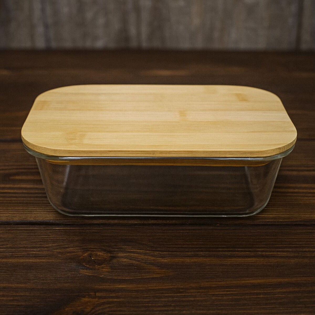 VIANDA RECIPIENTE DE VIDRIO CON TAPA BAMBU 800ML 