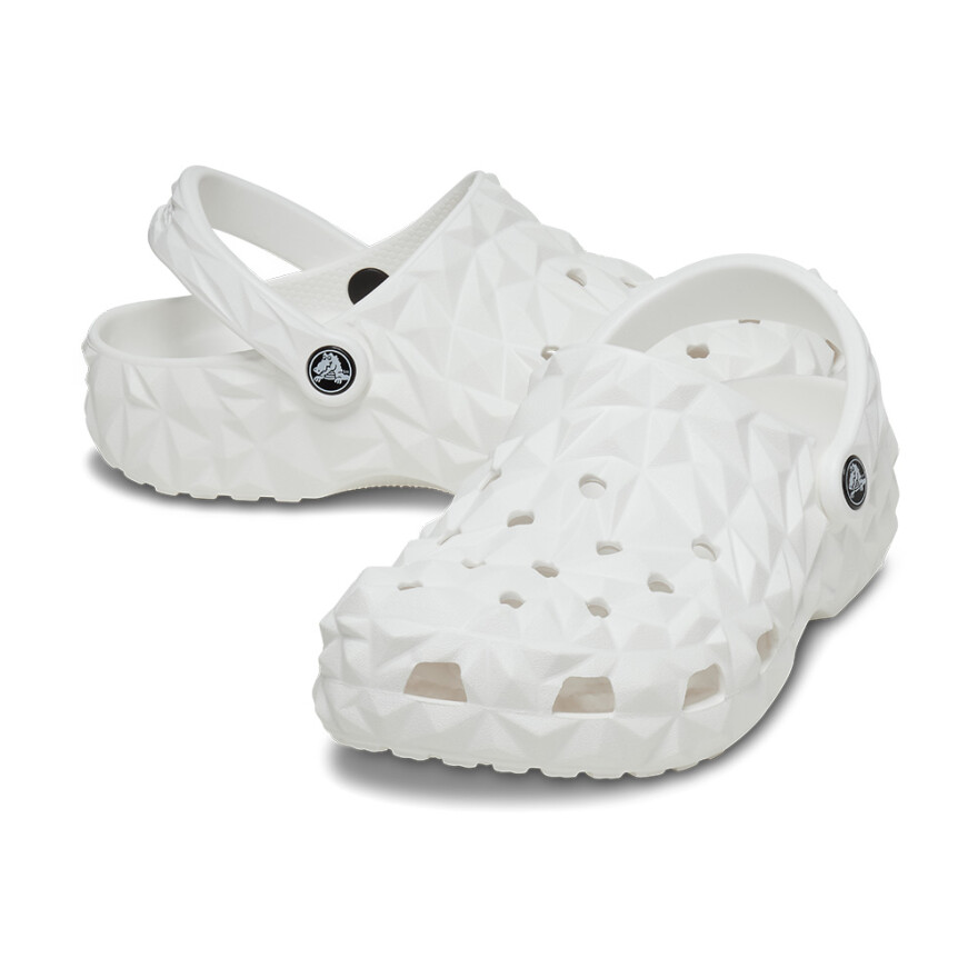 Classic Geometric Clog - Unisex White