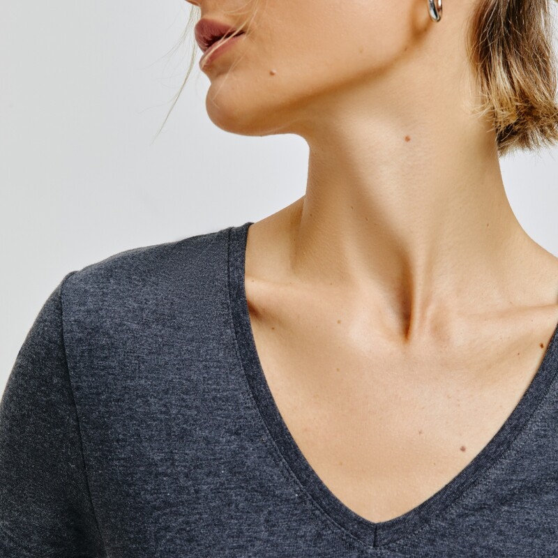 BLUSA MM FEM PRETO MESCLA