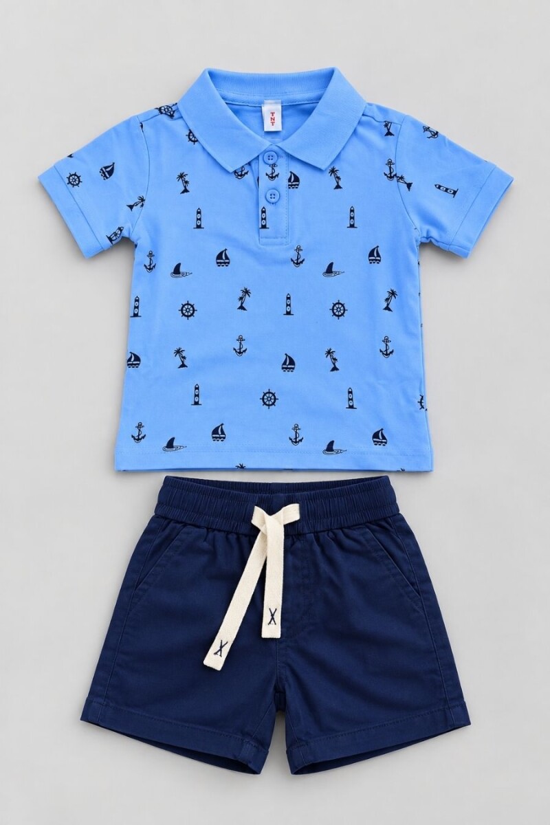 CONJUNTO COCOMIEL 8878 VARON - CELESTE 