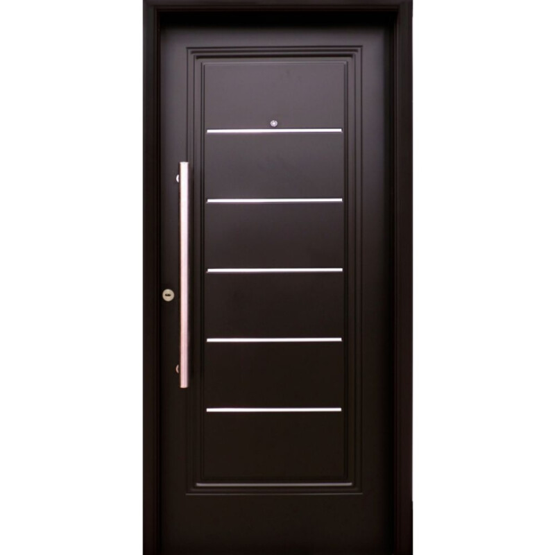 Puerta Nexo negra galva 1 (iny. machimbrado horiz.) Derecha