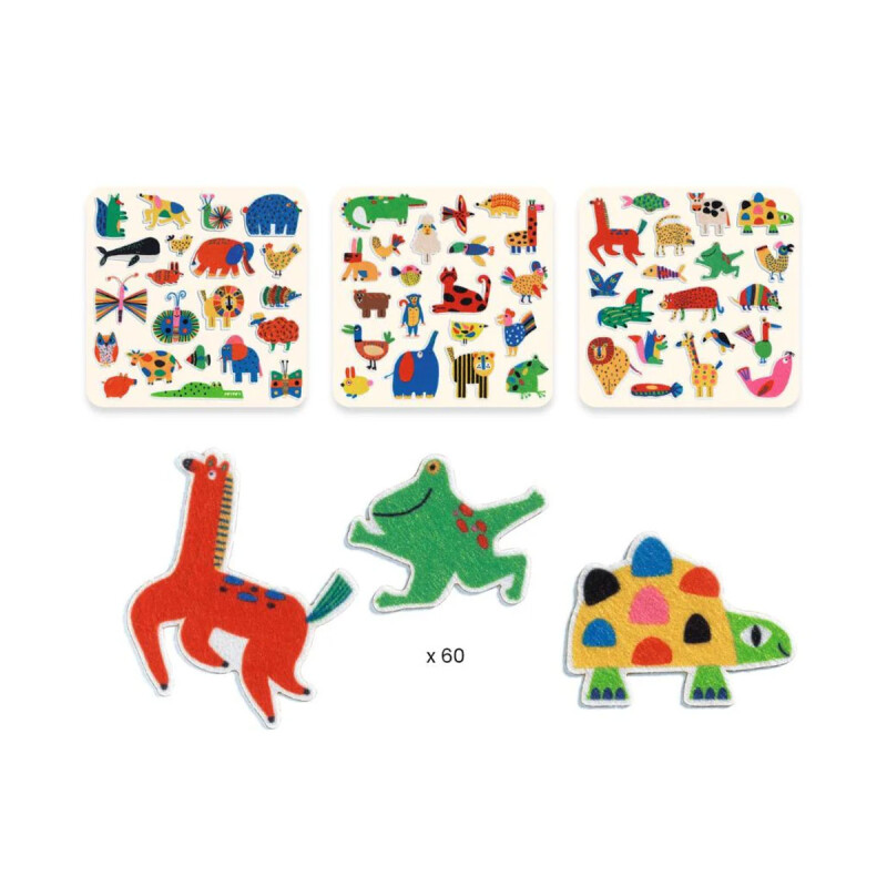 Stickers de animales de fieltro Djeco Stickers de animales de fieltro Djeco