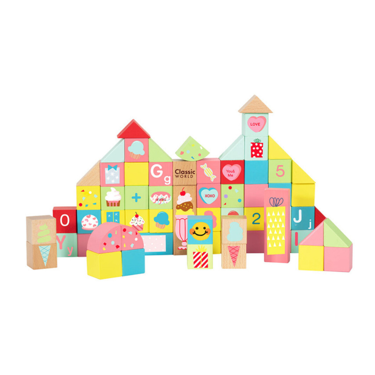 Bloques Classic World multicolor - en madera 