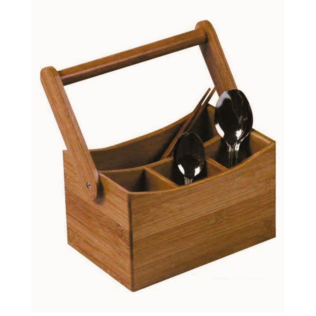 Cubiertera Selecta de madera de bambú resistente para 24 cubiertos 