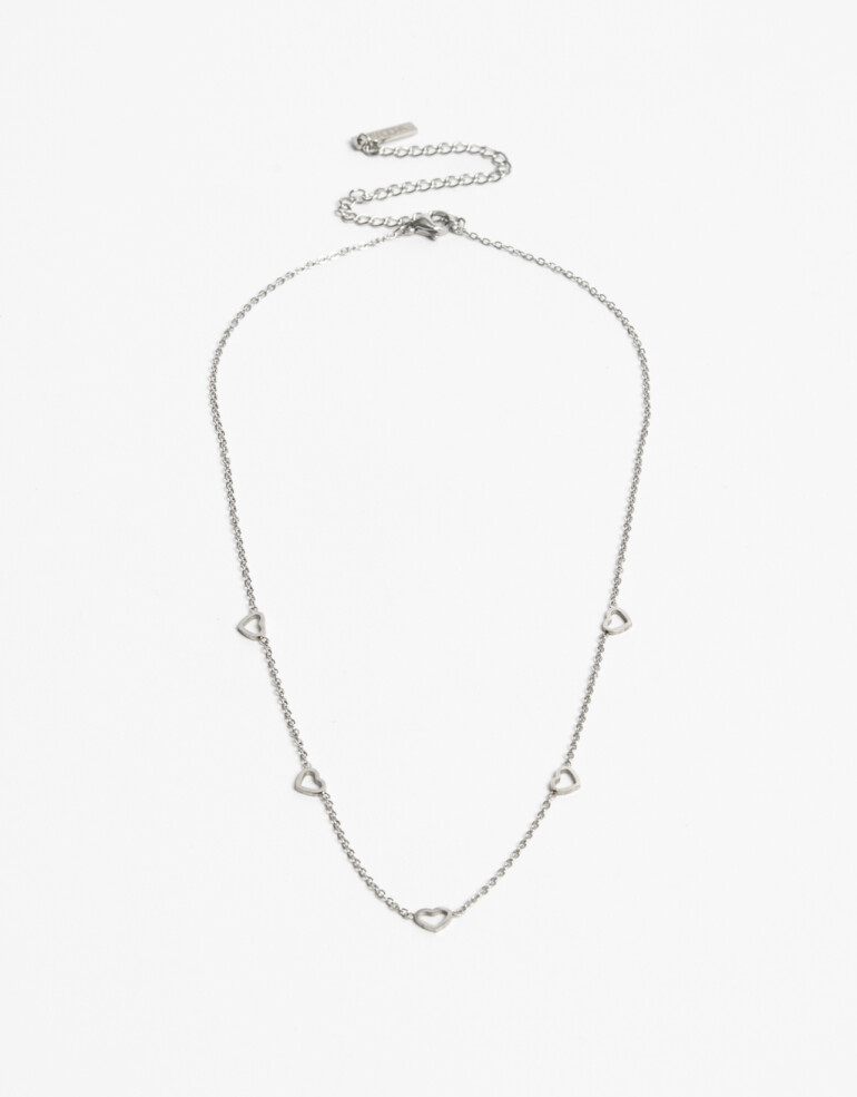 Collares Cortos Metal Collar Corto Acero - Plateado