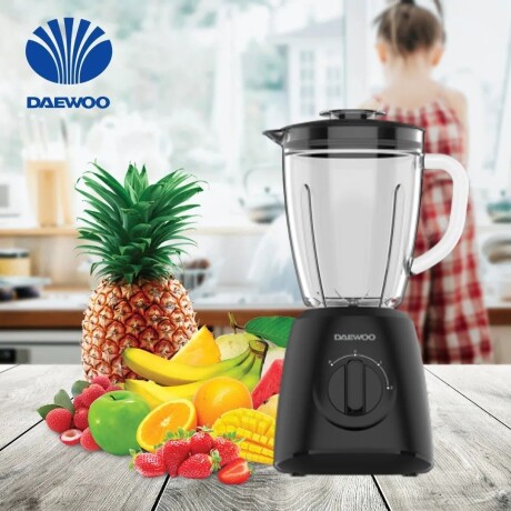 Licuadora con jarra de vidrio Daewoo | 1,5 Lts.| 2 Vel + función pulsador Licuadora con jarra de vidrio Daewoo | 1,5 Lts.| 2 Vel + función pulsador