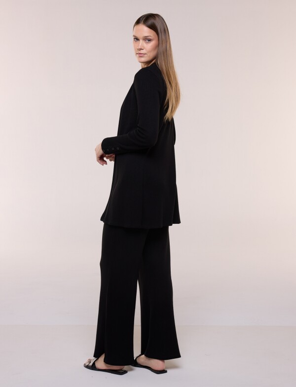 Cardigan Abierto Con Textura NEGRO