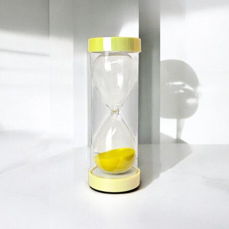 Reloj De Arena Metalizado Amarillo