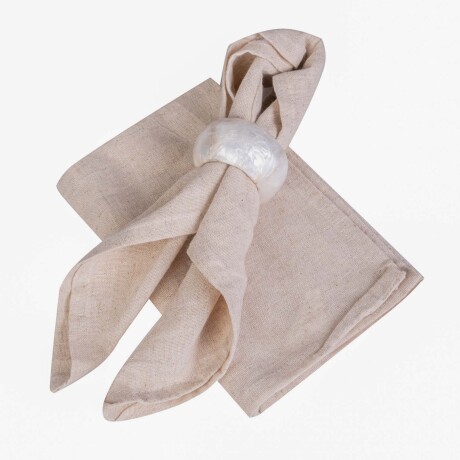 SET SERVILLETAS X 2 LINO-Y-ALGODON NATURAL-BEIGE MALIBU NATURAL