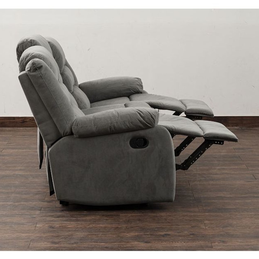 SOFÁ SILLON RECLINABLE 2 CUERPOS GRIS