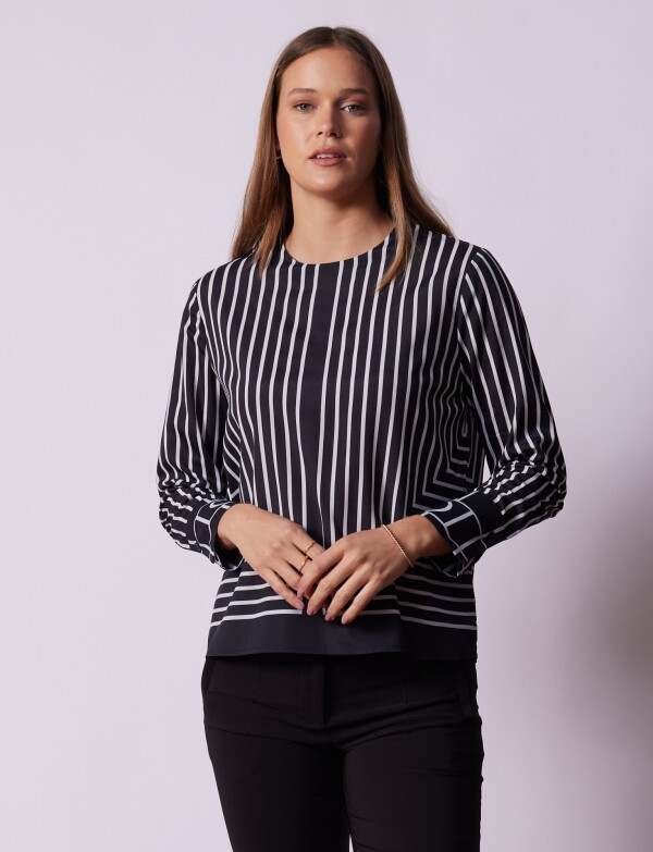 Blusa Lineas NEGRO