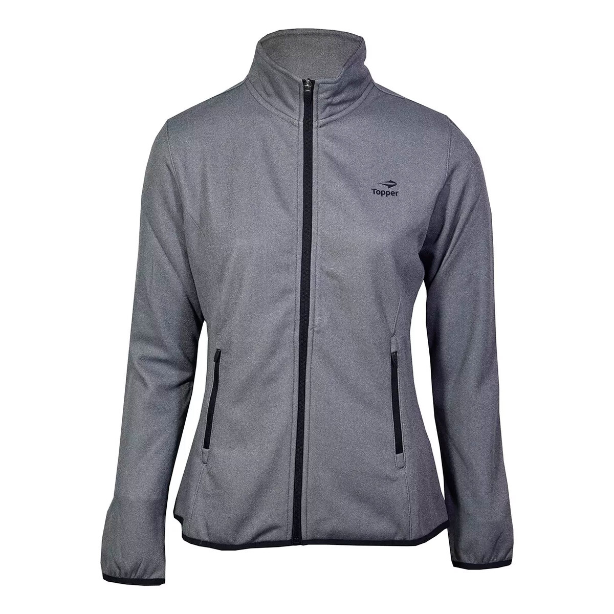 Campera Topper Deportiva Urbana Cuello Alto Para Dama - Gris 