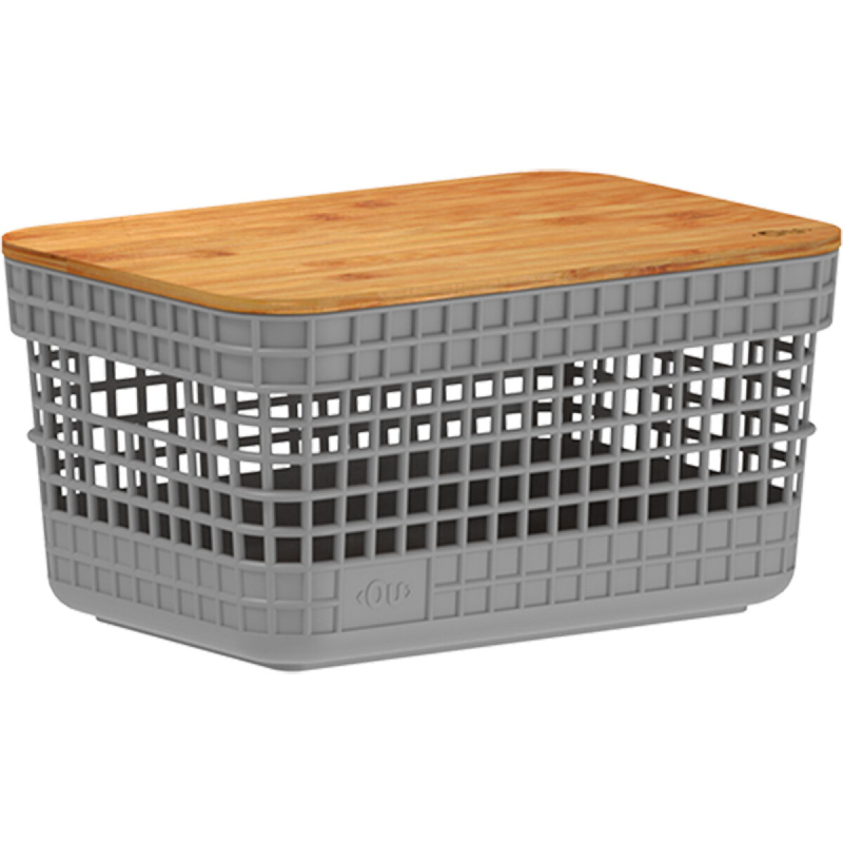 Organizador Rejilla S | Tapa Bambú - Gris 