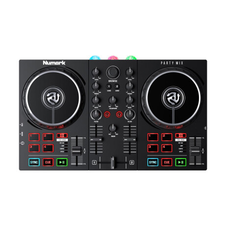 Controlador para DJ Numark Party Mix 2 c/ Luces Integradas Negro