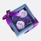 Set Arreglo De Jabones Diseño Rosas x4 Violeta/Lila