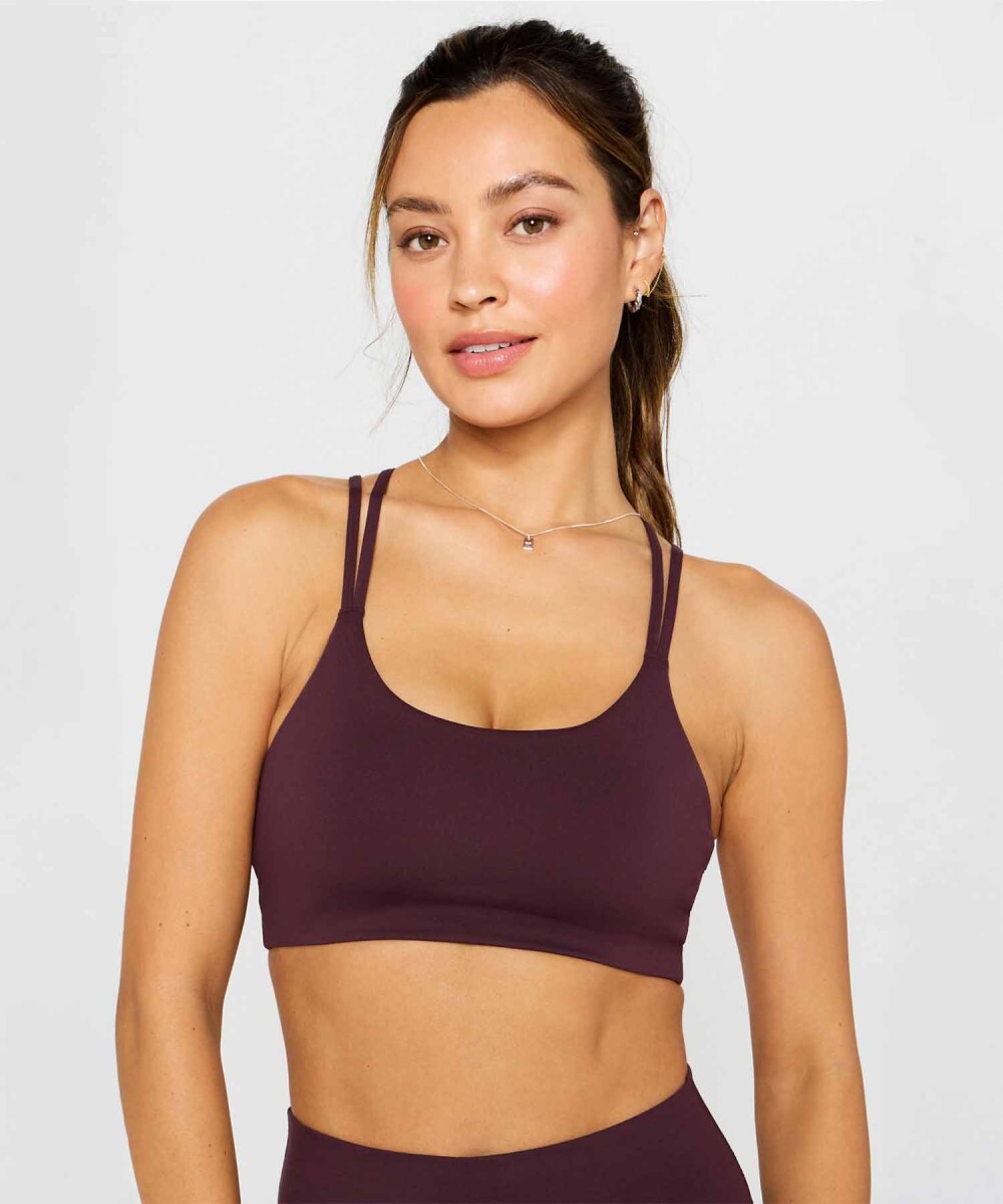 Top Principal Low Impact Bra Mujer - Oxblood 