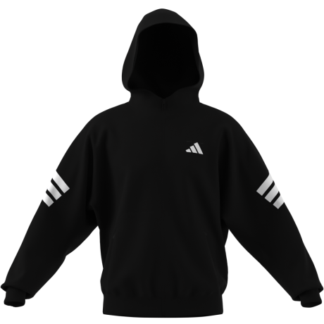 Campera de Hombre Adidas Future Icons 3 Franjas Cierre Frontal Negro