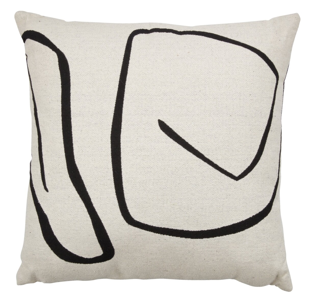 Almohadón HVITVEIS 45x45 crudo/negro 