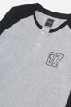 Remera m/l manga ranglán GRIS