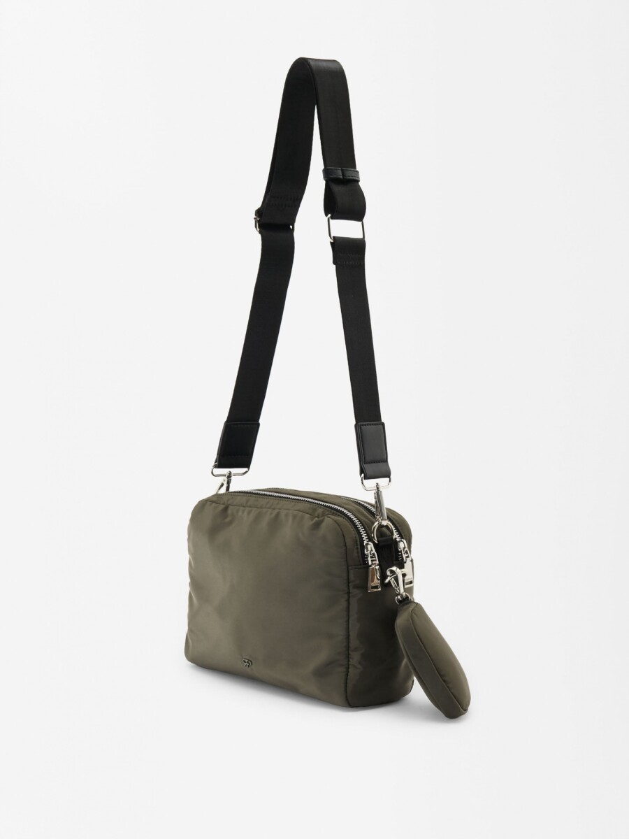 Bolso Bandolera Con Bolso Extraíble caqui