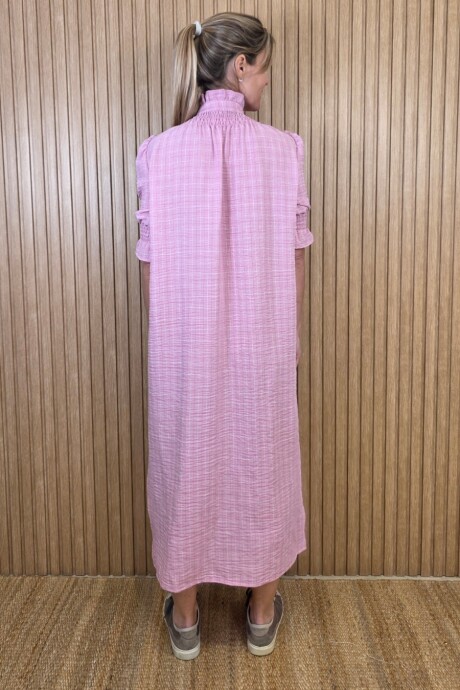 Vestido Maldivas Cuadros Rosa