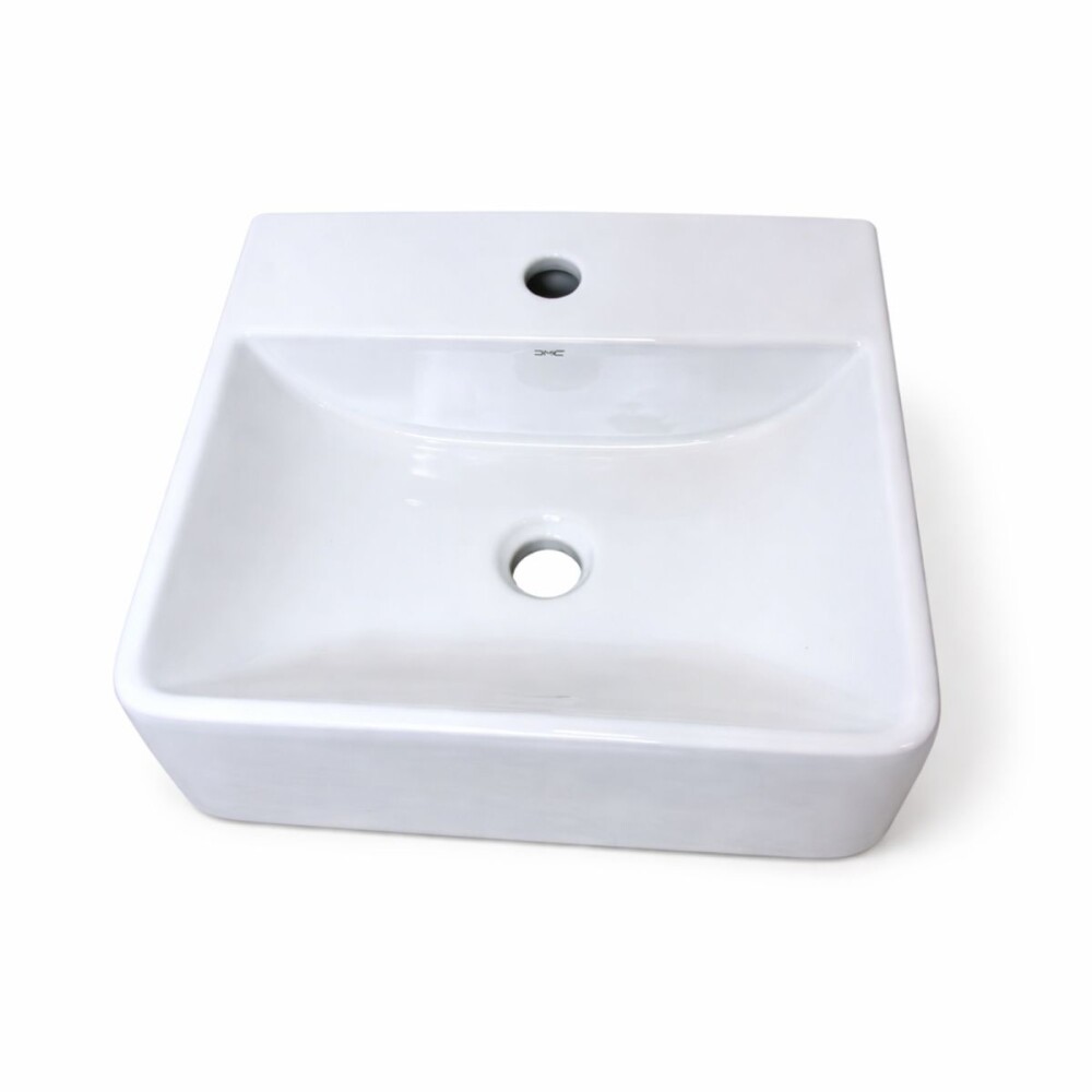 Bacha de apoyo rectangular 42x39 cm c/mesa blanco Dmc Bacha De Apoyo Rectangular 42x39 Cm C/mesa Blanco Dmc